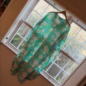 Vintage Erika Taylor Intimates M Floral Patterned Kafton Gown